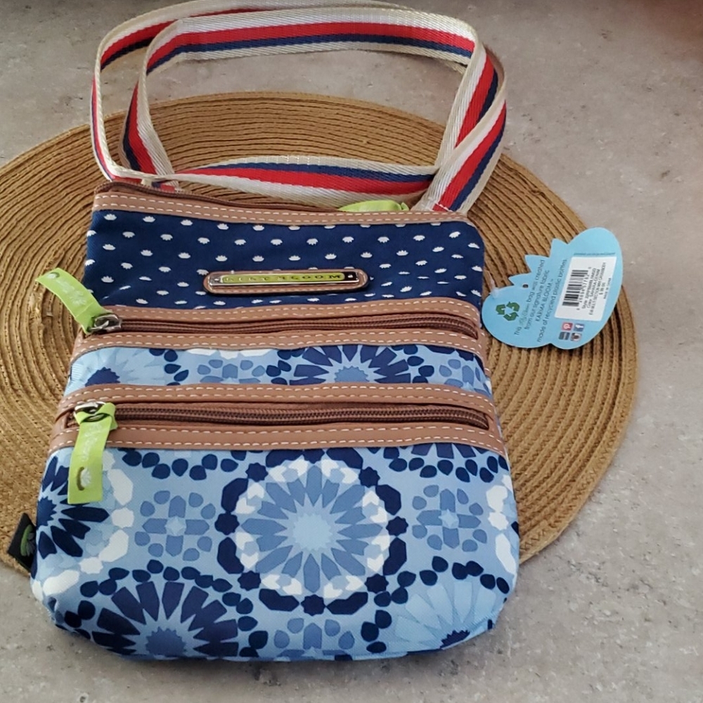 NWT Lily Bloom crossbody blue and white